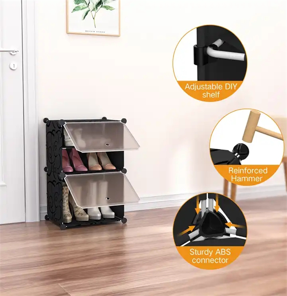 Shoe rack with cover